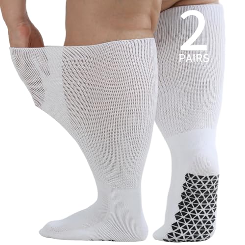 Image of Wide Diabetic Socks for Men Women, Loose Fit for Swollen Feet, Plus Size