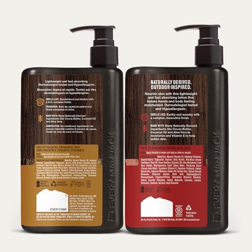 Image of Every Man Jack Men's Hand & Body Lotion Bundle, Sandalwood & Cedar, 2pk