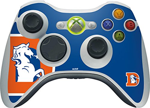 Skinit Decal Gaming Skin Compatible with Xbox 360 Wireless Controller - Officially Licensed NFL Denver Broncos Retro Logo Design