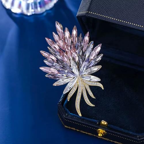 Image of Dainty Brooch Pin for Women, Rhinestone Scarf Shawl Costume Brooches and Pins Flower Boutonniere Hat Bag Suit Dress Accessories Pearl Brooches Lapel Pins