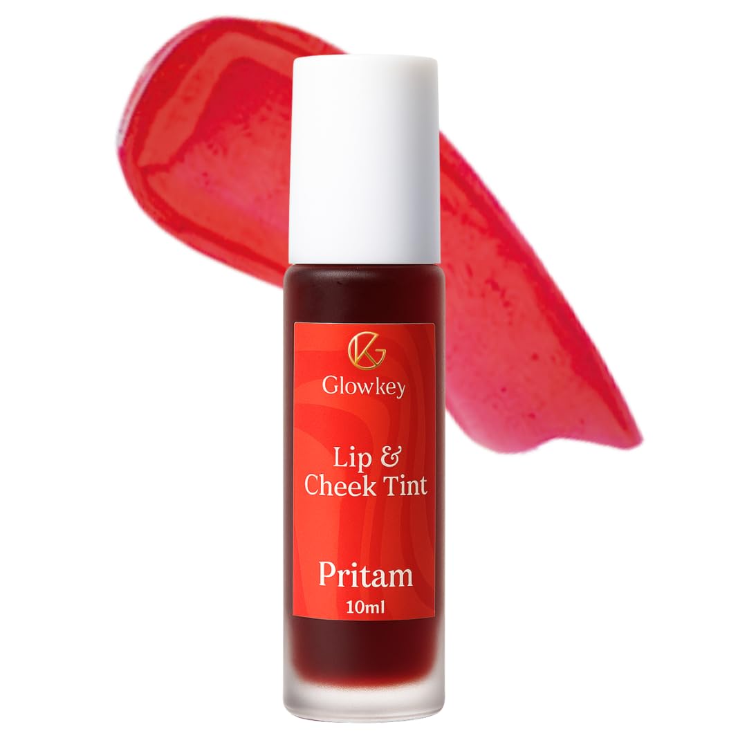 GLOWKEY Lip & Cheek Tint | Plant Based | 100% Skin Friendly | Long Lasting | Water Based | Multipurpose | 10ML (red, 10 ml)-image-14
