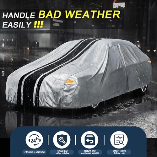Image of Car Cover Custom Fit for Dodge Charger (2006-2025), Dodge Challenger (2008-2025) Waterproof All Weather for Automobiles Full Exterior Cover Rain Sun Snow UV Protector.