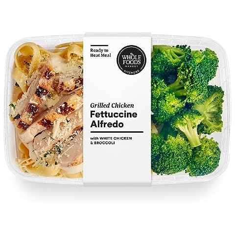 Whole Foods Market, Grilled Chicken Fettuccine Alfredo with Broccoli, 12 oz Cover