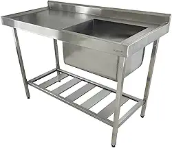 Pia De Inox Cuba Direita Nortinox Industrial 110x60x90cm