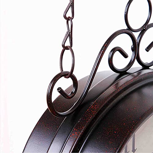 Orologio da parete vintage double face impermeabile rotazione 360° giardino