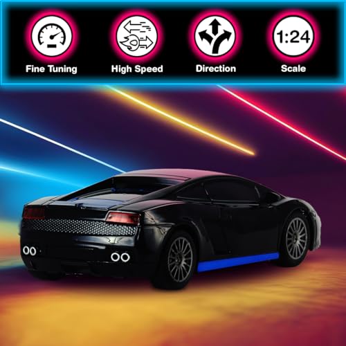 Image of Wembley Remote Control Car for Kids Rechargeable Mini RC Car High Speed Racing Car Toys for Kids 5 Years 12 Boys - Black & Blue