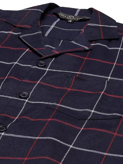 Image of SOJANYA (Since 1958 Men's Cotton Checked Nightsuit Set