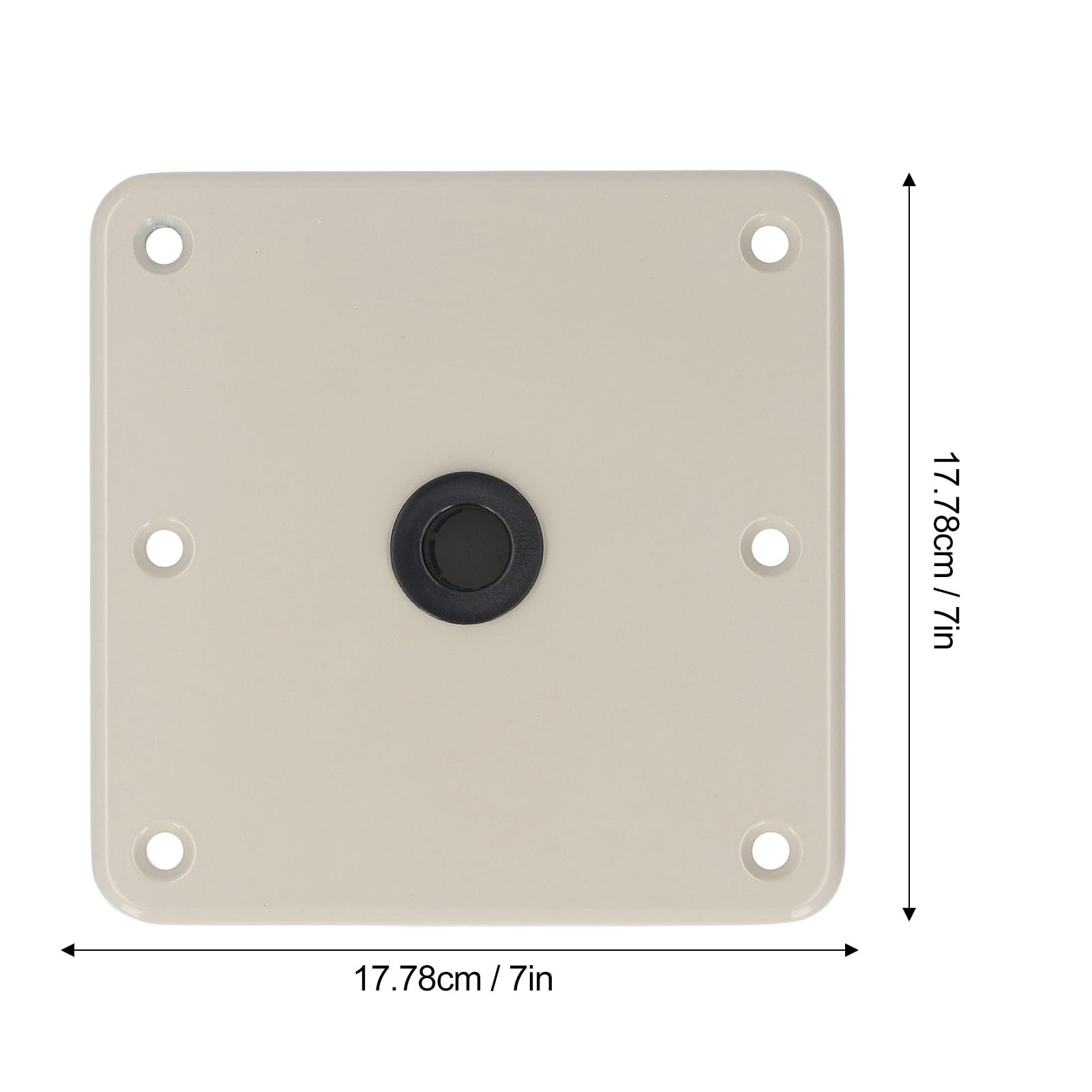 NDNCZDHC 2PCS Boat Seat Base 7x7 Inches Boat Seat Swivel Base 3/4in Pin with 6 Screw Holes Boat Seat Pedestals and Bases