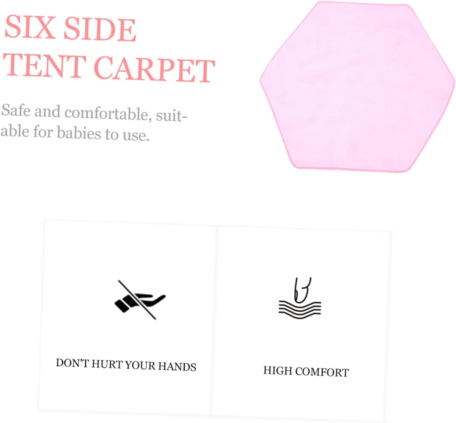 Hexagonal Mat Non Slip Floor Carpet for Room Decoration Game Mat for Safe Comfortable Nursery Rug for Playroom and Camping