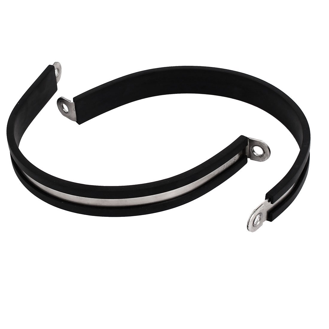sourcingmap 75mm Dia EPDM Rubber Lined P Clips Cable Hose Pipe Clamps Holder 5pcs, Black,silver - Image 4