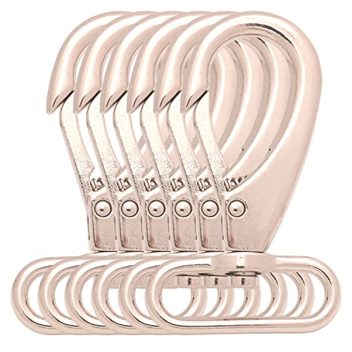 BIKICOCO 1-1/2” Swivel Bolt Snap Hook Lobster Claw Clasp Trigger Spring Loaded Clip, Oval-Ring Ended, Silver – Pack of 6