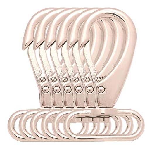 BIKICOCO 1-1/2'' Swivel Bolt Snap Hook Lobster Claw Clasp Trigger Spring Loaded Clip, Oval-Ring Ended, Silver - Pack of 6