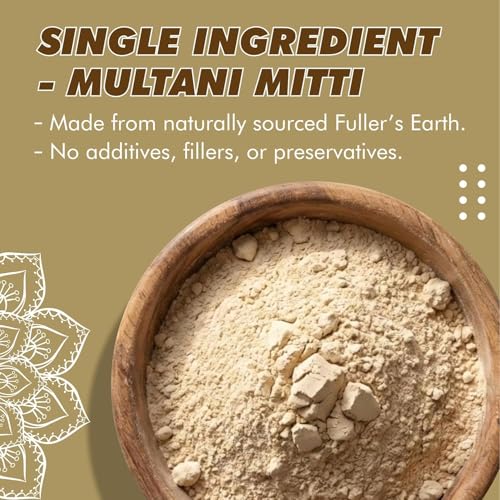 Image of BRALCON Multani Mitti Powder for Skin Care - 100g | Herbal Powder for Face | Natural Face Pack Powder
