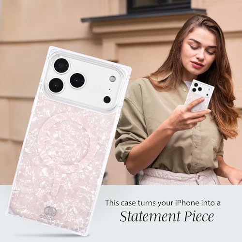 Image of COCOMII Rectangle for iPhone 18 Pro Max /17 Pro Max Case, Pink Opal