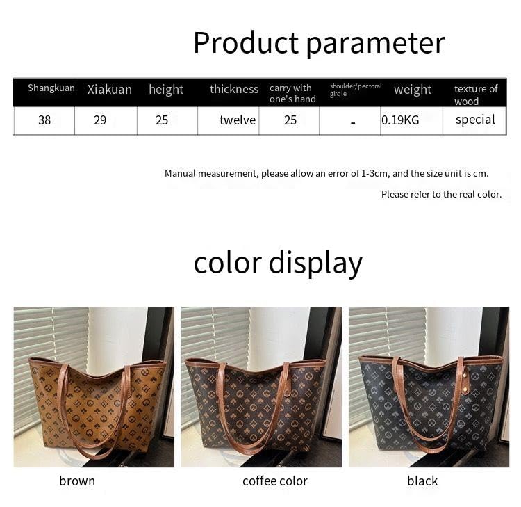 Large Capacity Floral Print Tote Bag for Women - Stylish Commuter Shoulder Handbag3