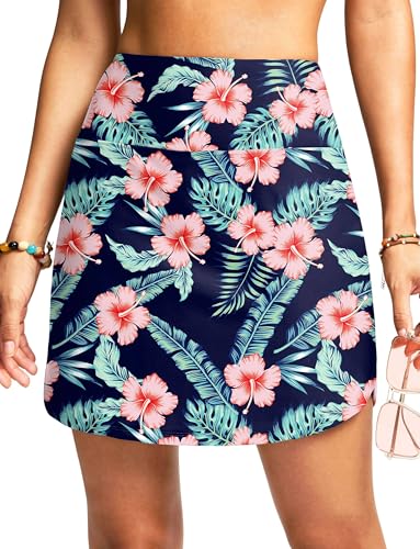 Image of Viodia Women's 18 inch /20 inch Long Swim Skirt High Waisted Modest Swimsuits Skirt Bathing Suit Tummy Control Swim Bottoms