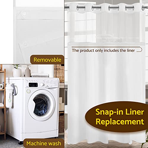 Barossa Design Fabric Snap-In Shower Curtain Liner Replacement, Compatible With Hookless Shower Curtain With Snap In Liner thumb #5