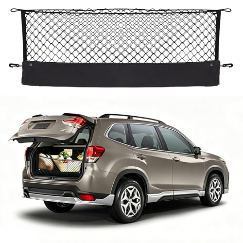 2022 Subaru WRX Cargo Net 6 Envelope Style Cargo Net Compatible with Subaru Forester SK New 2026 2025 2024 2023 2022 2021 2020 2019 2018 2017 2016 2015 2014 2013 2012 2011 2010 2009 2008 2007-1998 Trunk Car Rear Tailgate Netting