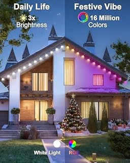 XINKAITE 150ft Permanent Outdoor Lights for House, 2025 Eave Lighting with App/Remote Control, IP67 Waterproof smartlight for Christmas, Halloween, Holiday, Party, Daily