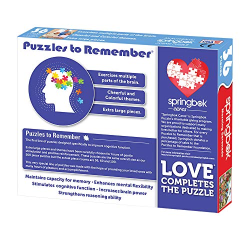 Springbok Puzzle to Remember - Alzheimer & Dementia Activity - Rompecabezas de 36 Piezas Morning Serenade - Hecho en USA miniatura 6