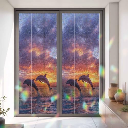 Vinilo decorativo para ventana efecto vitral 35.4 x 78.7 pulg miniatura 2