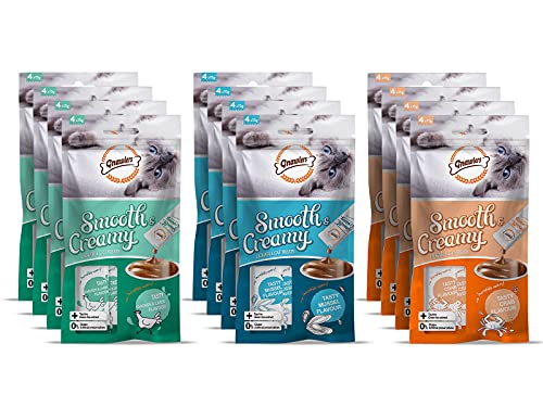 Image of GNAWLERS Smooth Creamy Treats Combo Liver x4 Crab x4 Mussel x4 Sold by DogsNCats,All Life Stages
