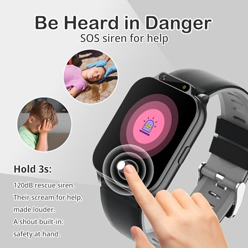 Image of Kids Waterproof Smart Watch with Fitness Tracker Sports Activity Pedometer