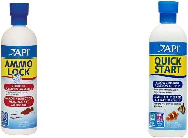 API Quick Start Freshwater and Saltwater Aquarium Nitrifying Bacteria and Ammo-Lock Ammonia Detoxifier
