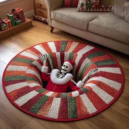 Tapis de Noël avec illusion 3D relief pour votre salon
