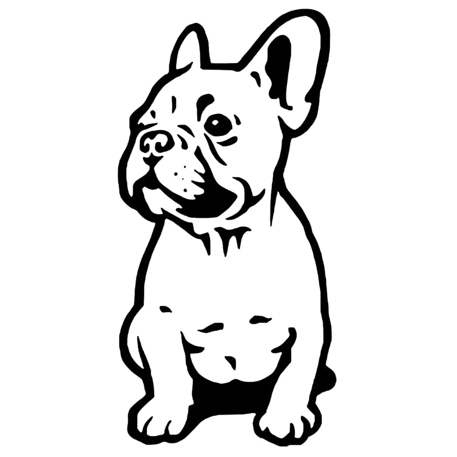 matumou Funny French Bulldog Reflective Car Vehicle Body Window Decals Sticker Decor