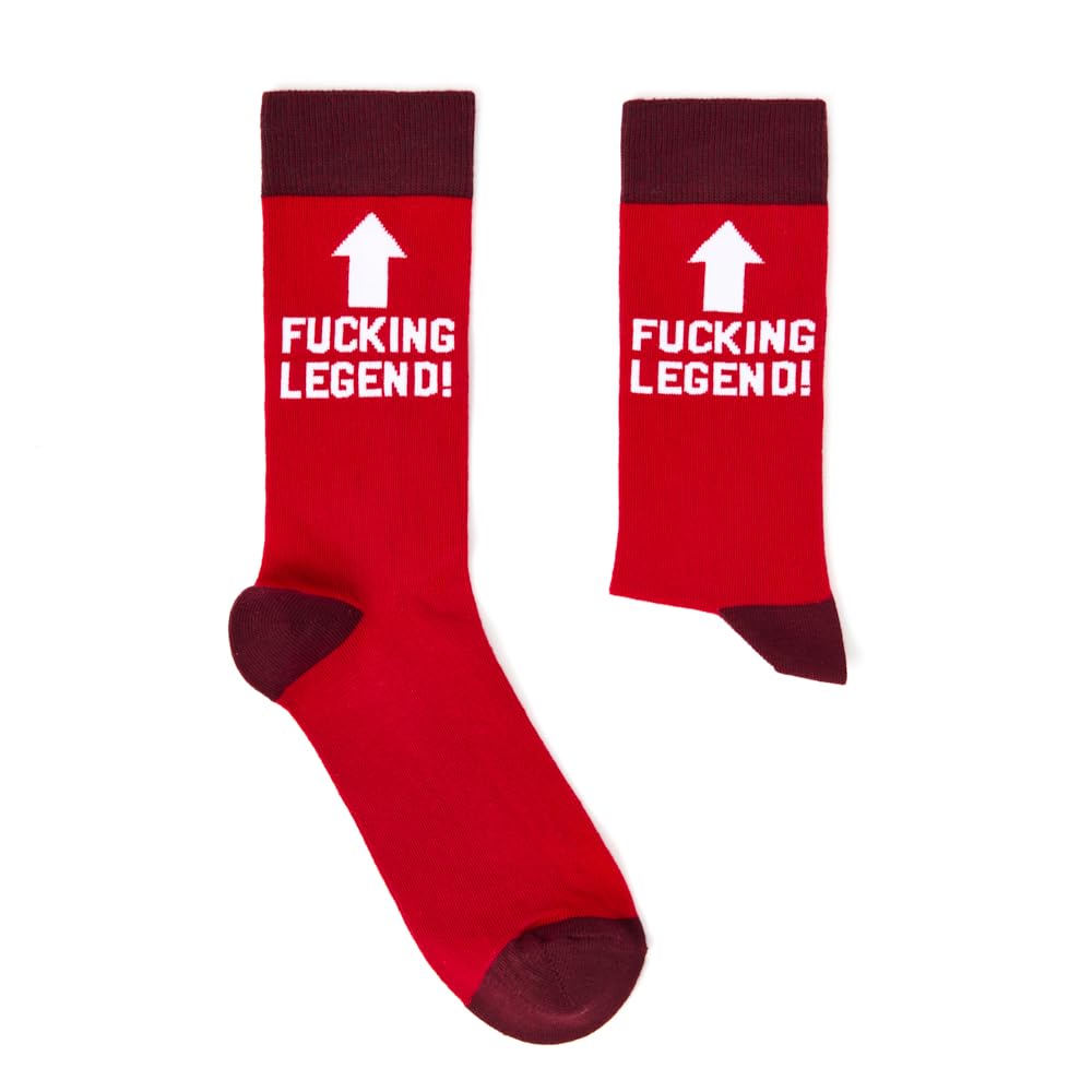 Urban Eccentric Unisex Multicolour Fucking Legend Socks | Gift | 1 Pair | Cotton Rich | Premium Socks | Novelty | Gifts