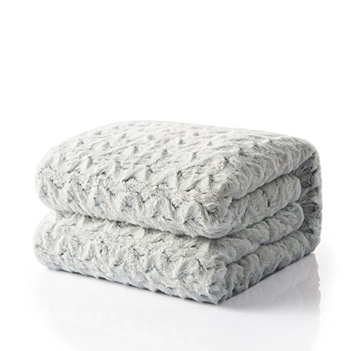 Tache Super Soft Warm Fluffy Faux Fur Throw Blankets (Snowy Owl, 63X90) #TOP6