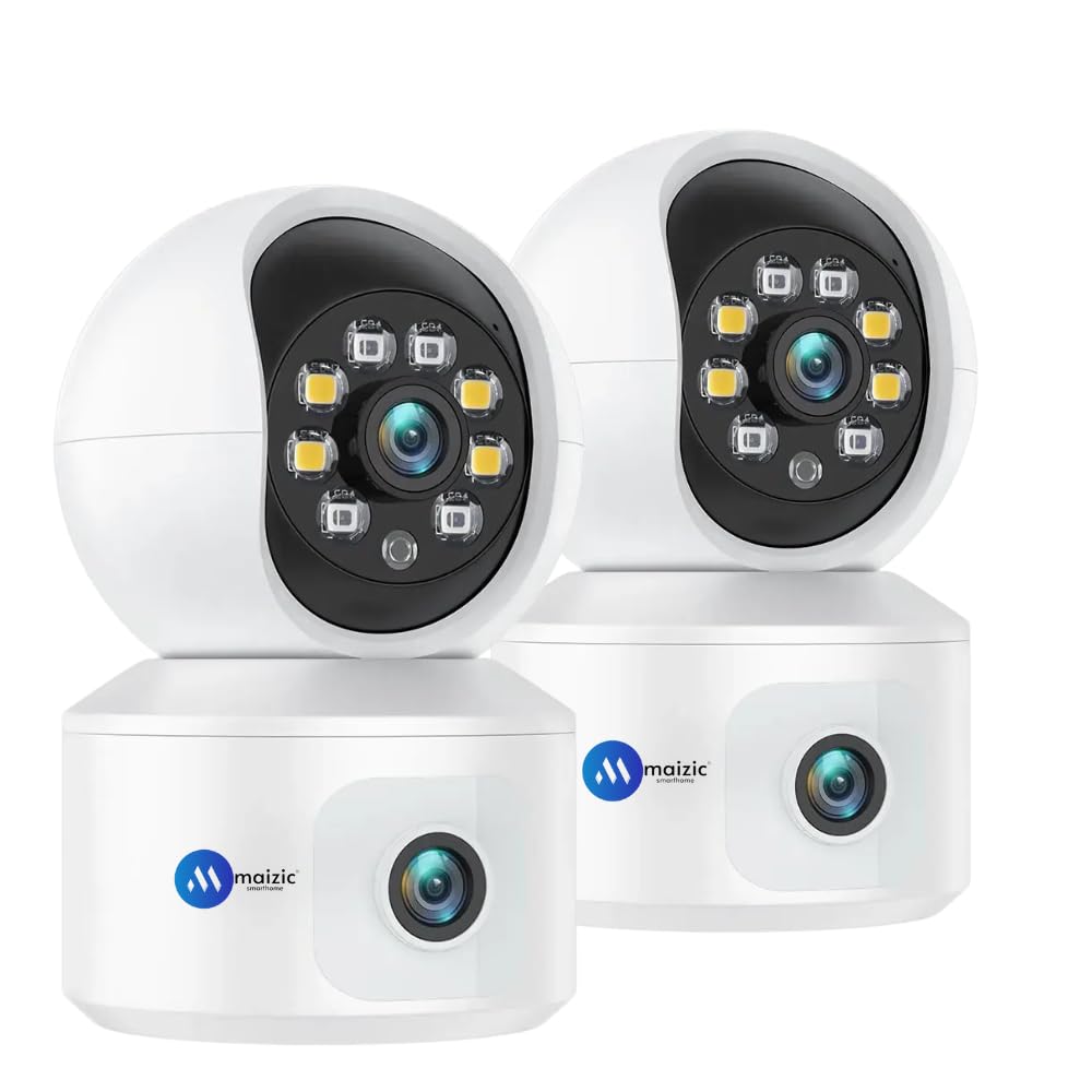 Maizic Smarthome Supercam 5+5 MP CCTV Camera 360° Security Wi-Fi Camera for Home, Pan & Tilt, Color Night Vision 20M, Smart Motion Tracking, 2-Way Talk (S- Pack of 2 Supercam WiFi Indoor)-picture-25