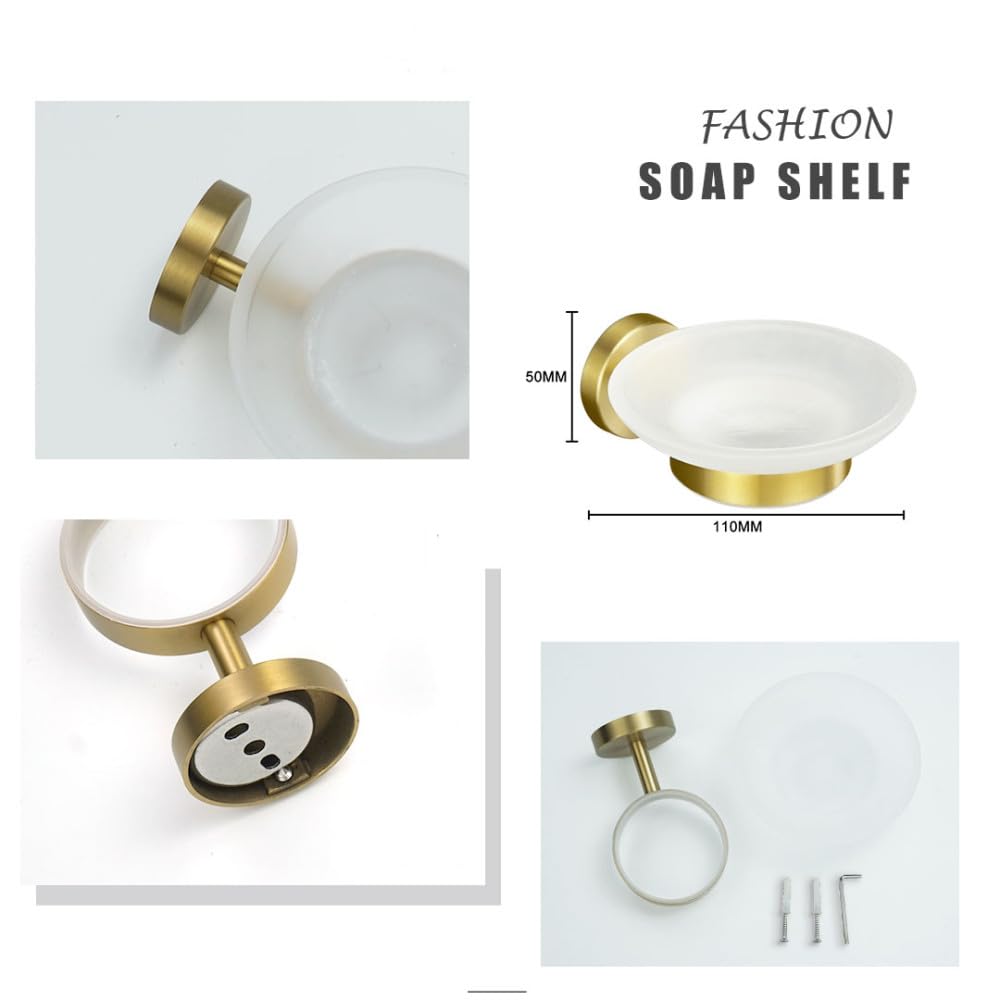Toallero de Acero Inoxidable Dorado Cepillado, Soporte de Papel higiénico, Gancho para toallero, Cepillo de baño, Accesorios de Hardware de baño, 9