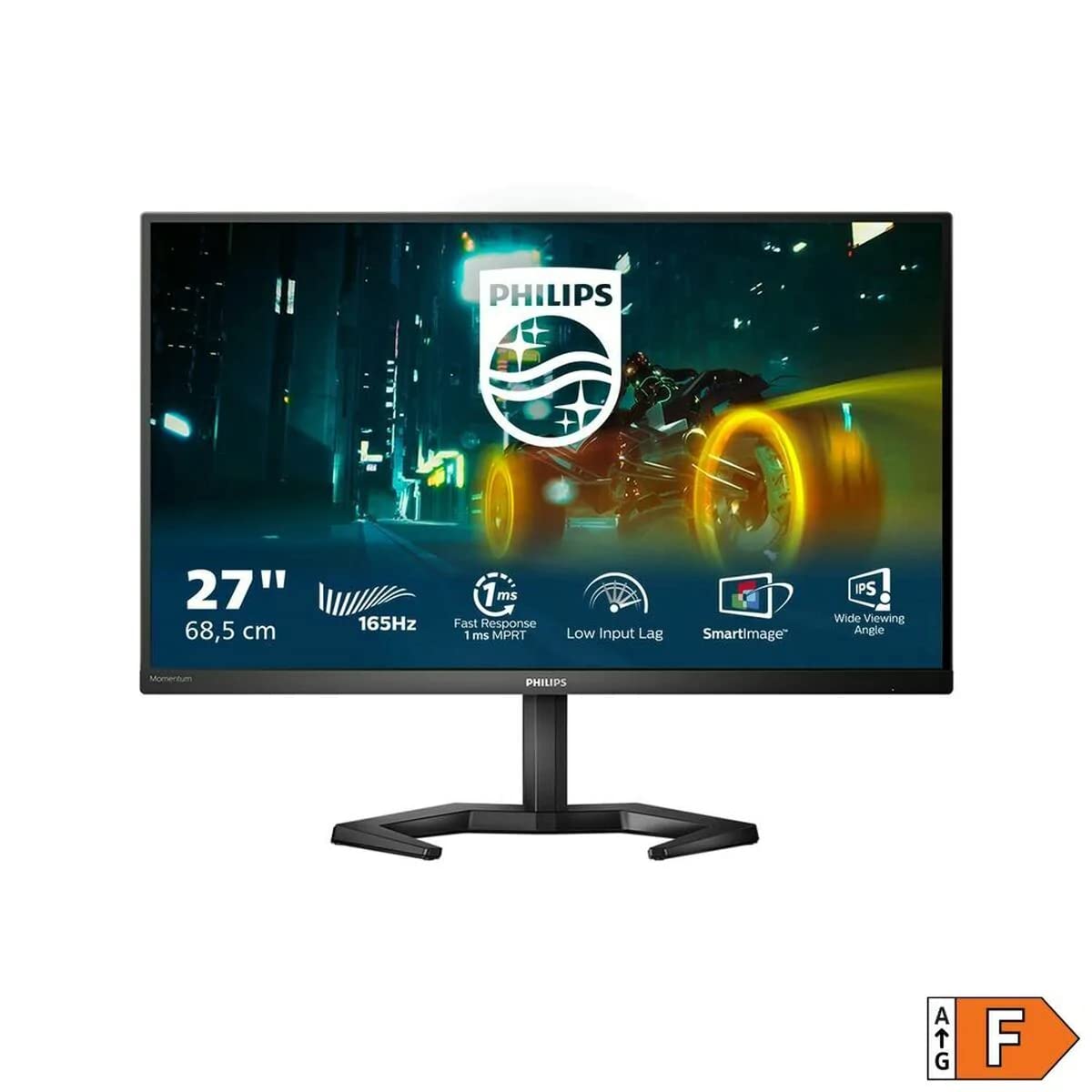PHILIPS Evnia 27M1N3200ZA/00 Gaming Monitor, 27", IPS, 165Hz, 1ms, adaptive sync, low input lag, 2 hdmi, display port, speakers integrati, regolazioni ergonomiche, vesa