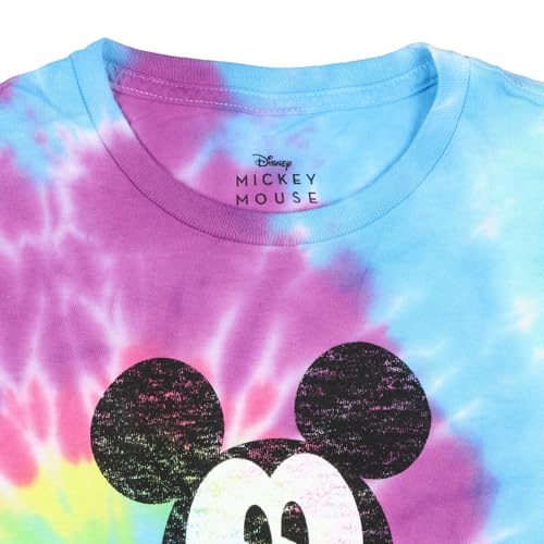Image of Disney Men's Full Size Mickey Mouse Distressed Look T-Shirt | Officially licensed, 100% cotton, sizes S to 2X, size up recommended, Disney fan gift, crew neck, pop culture tee