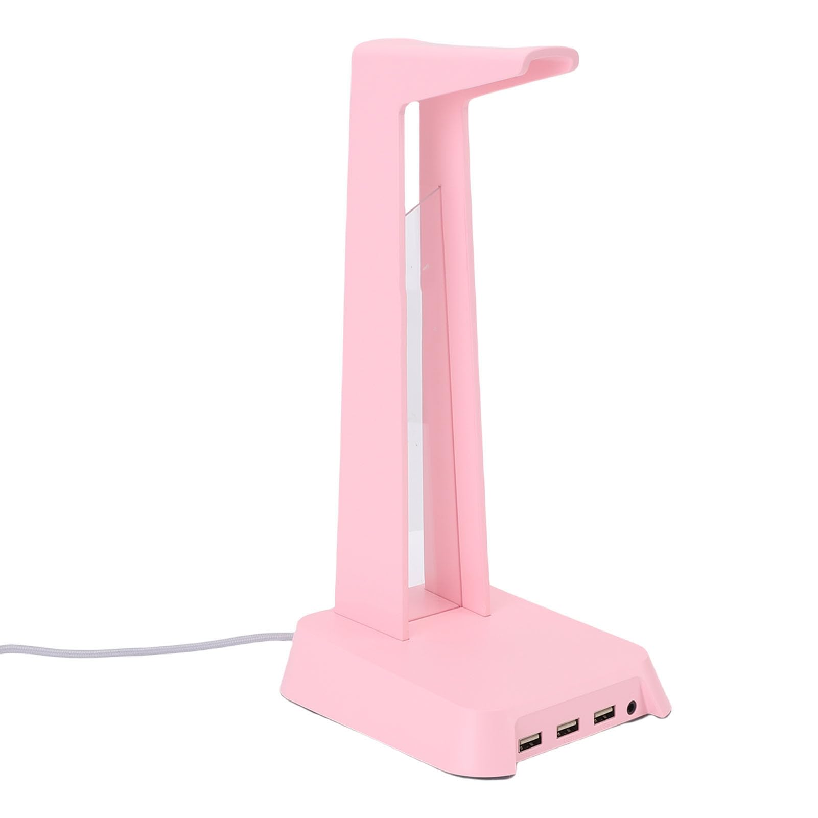Multifunctional Game Headphone Stand with USB (PINK) | Illuminazione RGB, struttura robusta in ABS, comoda connettività , si adatta a cuffie di varie dimensioni, elegante per le