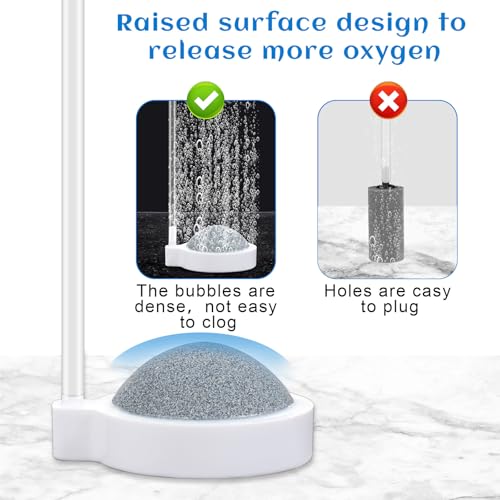 Image of Telooco Aquarium Air Stone 2 Inch Fish Tank Air Bubbler High Dissolved Oxygen Diffuser for Fish Tank Aquarium and Hydroponic Bubble Release Tool
