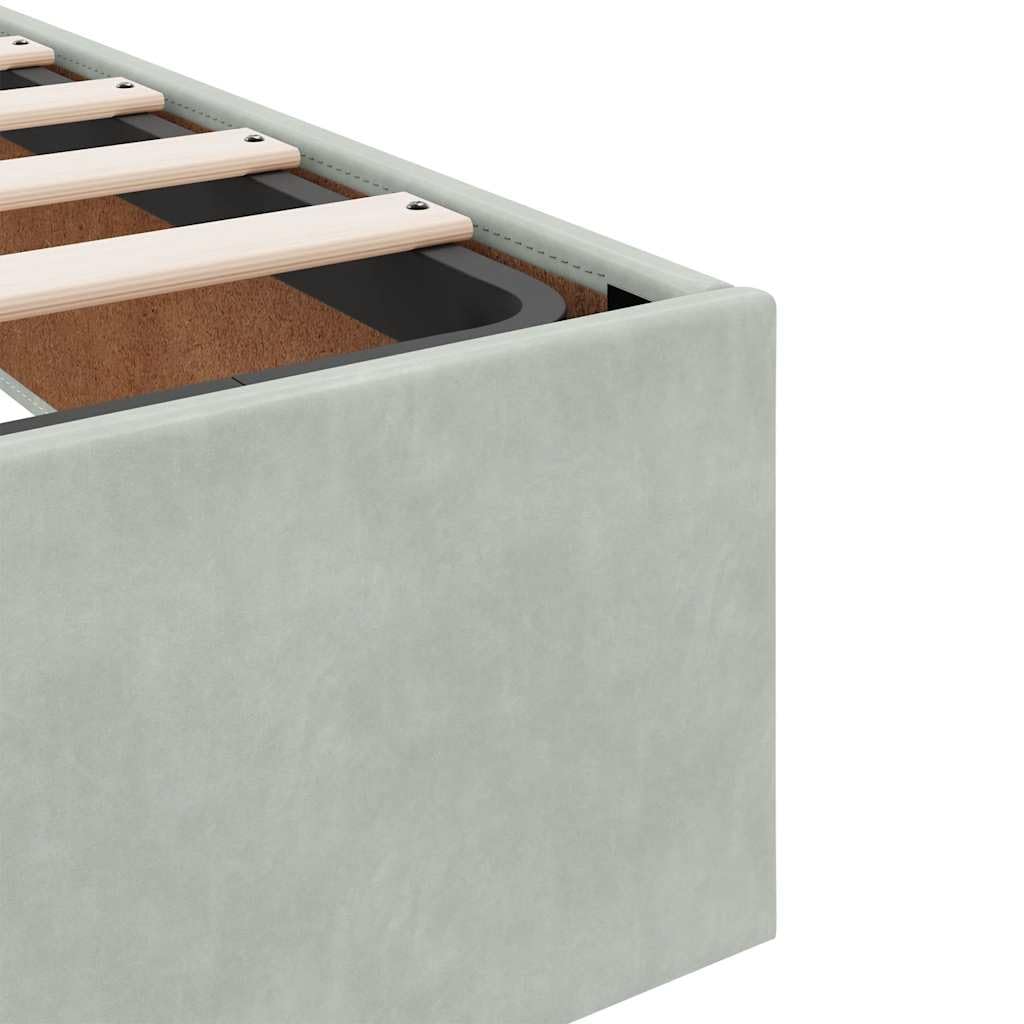 vidaXL Struttura Letto Pouf Senza Materasso 120x200 cm Velluto, giroletto con Contenitore, Imbottito, Singolo Pouf, Pouf giroletto, sottoletto, Pouf