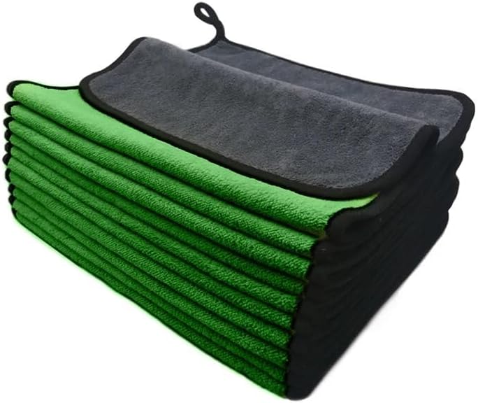 Microfiber Towel Car Wash Drying Towel Microfiber Cloth for Car Washing Auto Detailing 10Pcs Blue Size 30X30CM