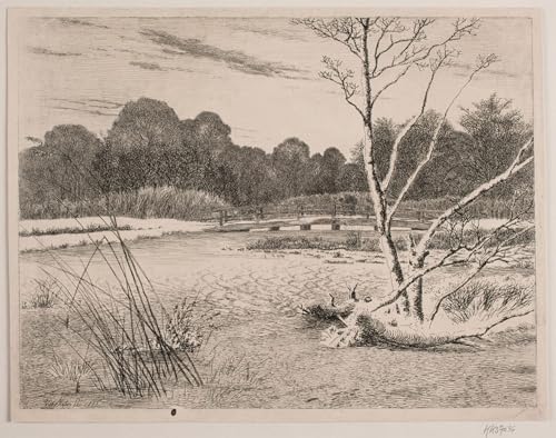 Tableau sur toile coucher de soleil forêt de Vilhelm Kyhn pour chambre 60x90cm
