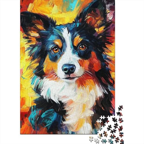 Puzzle de 1000 piezas perro arte como idea de regalo de cumpleaños original para relajación intelectual