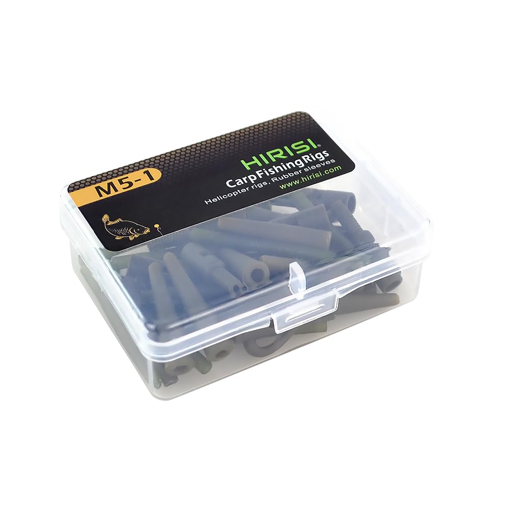 Hirisi Terminal de Peche Lot de 10 Ensembles Accessoires Carpe Tubes Caoutchouc émerillons Perles