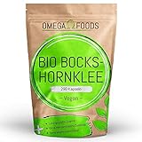 BIO Bockshornklee Kapseln - 290 Kapseln Bockhornklee - 2600mg Pro Tagesdosierung - Aktivierter Bockshornklee Kapseln - Boxhornklee - Bockshornklee Samenpulver - Bockshornkleesamen Kapseln - Fenugreek
