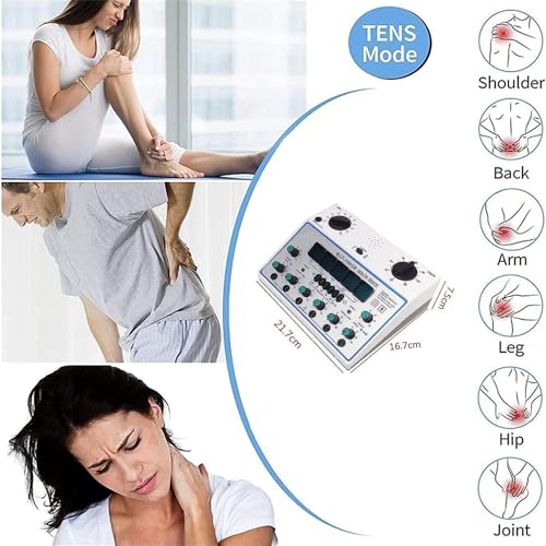 Generico Apparecchio per agopuntura a impulsi elettrici, 6 canali di Uscita, Kit per Massaggio fisioterapico, Dispositivo per elettroterapia a impulsi