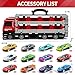 Ci Vetch 78-Inch Cars Trucks Toys for Toddler 1-3 2-4 3-5 4-7 Years Old Boys Kids, Transport Truck with 24Pcs Die-Cast Cars, Gifts for 3 4 5 6 Year Old Boys, Toddler Boy Toys Ages 3-5 4-7