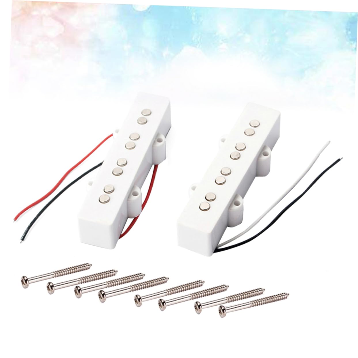 ULDIGI Medium Output Rich Harmonics v Magnets 4 String Bass Pickup Bridge Neck Open Style Gmb09