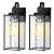 Sparluvix Outdoor Lights for House with Water Ripple Glass Modern 2-Pack, IP65 Waterproof Porch Lights Outdoor Wall Sconces Matte Black Patio Garage Coach Lighting Exterior Lanterns Wall Mounted, 15"