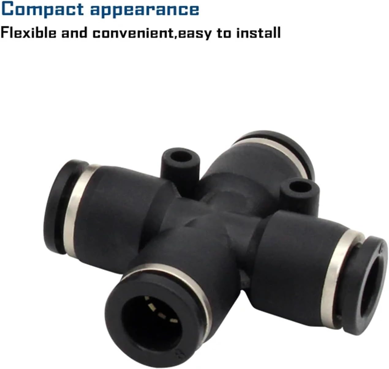 10pcs/lot PZA Series Cross Type Four-way Quick Fittings Push in Pneumatic Tube Connector Pneumatic Accessories PZA-4 6 8 10 12 (Color : PZA-6)