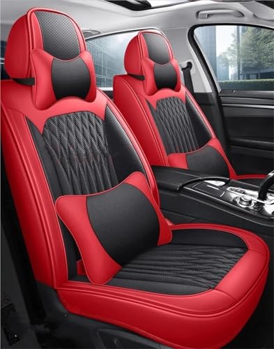 Housse de siège voiture universelle en cuir PU noir et rouge élégant pour habiller votre Chevrolet